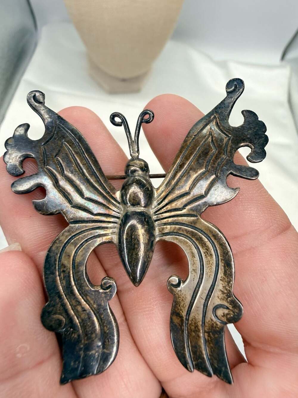 Mexican Sterling Silver 925 Butterfly Brooch Pin